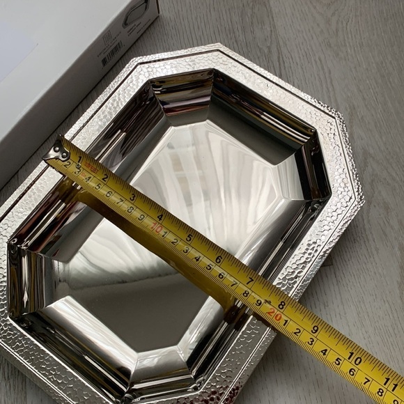 Thomas O'Brien by Reed & Barton Landon 22-Inch Nickel Plate Cocktail Tray NIB - Picture 6 of 16